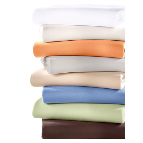 Betttuch BIBERNA Gr. 3, beige (ecru), B:200cm L:200cm, Feinbiber, 100% Baumwolle, Bettlaken