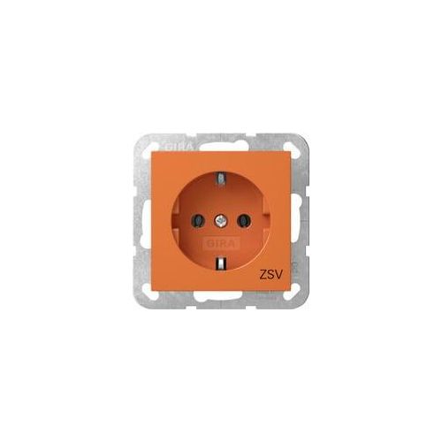 Steckdose Zusätzliche Sicherheitsversorgung Steckdose Typ F 16 Ampere 250 Volt Schutzkontakt Steckdose orange, Retail
