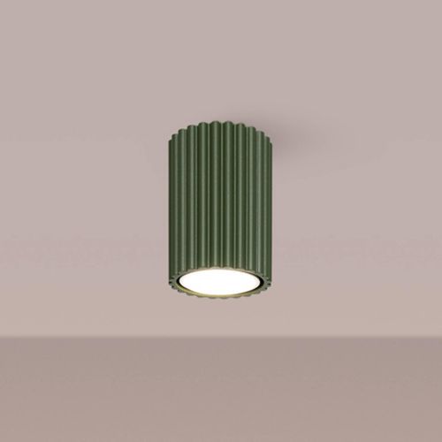 Deckenleuchte ALORA, olivgrün, Ø 7 cm, Metall, GU10