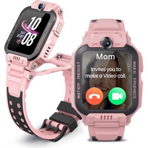 imoo Z7 Kinder-Smartwatch – HD-Videocall, GPS, Dual-Kamera, wasserdicht, Pink