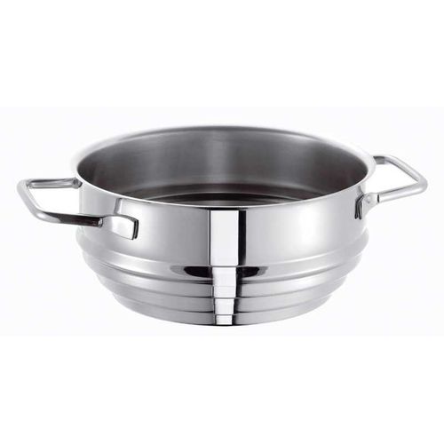 Dämpfeinsatz SCHULTE-UFER "Wega", silber (silberfarben), Ø:20cm, Edelstahl 18/10, Topfeinsätze