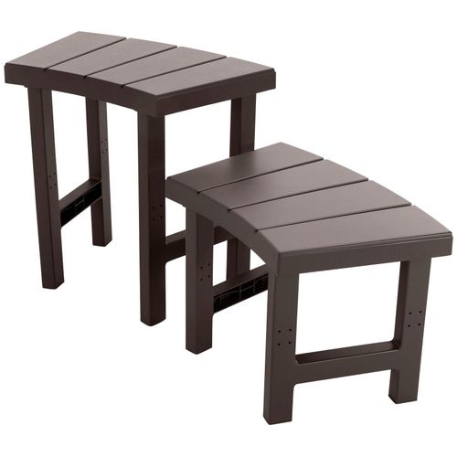 Sitzbank INTEX "2 tlg. Set Sitz- und Ablagebänke", schwarz, B:221,7cm H:37cm T:60,5cm, Polypropylen, Sitzbänke, Sitzbank, 2.tlg. Set