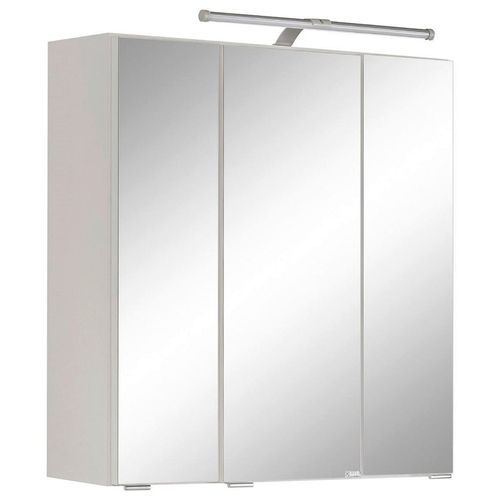 Held Spiegelschrank , Weiß , Metall , 6 Fächer , einzeln stellbar , 60x64x20 cm , individuell planbar , Badezimmer, Badezimmerspiegel, Spiegelschränke