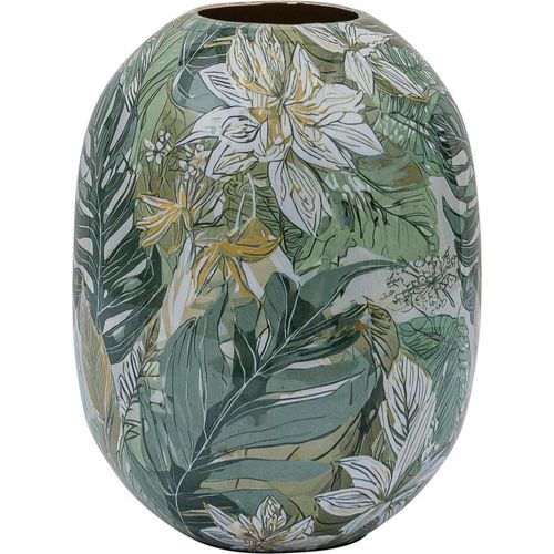 Dekovase , Grün , Metall , 18x24x18 cm , Dekoration, Skulpturen & Dekoobjekte, Dekoobjekte