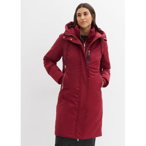 bonprix wasserabweisender Outdoor-Mantel 2in1 Optik, rot, Gr.36, wasserabweisender Outdoor-Mantel, 2in1 Optik