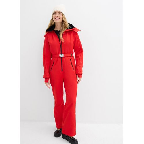 bonprix wasserabweisender warmgefütterter Softshell-Skianzug, rot, Gr.42, wasserabweisender, warmgefütterter Softshell-Skianzug