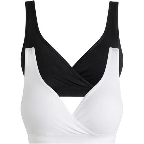 Still-BH BONPRIX, Damen, Gr. L, N-Gr, schwarz (schwarz, weiß), Obermaterial: 93% Polyamid, 7% Elasthan, BHs
