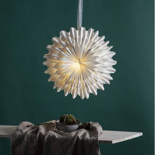 Papierstern Snow, Ø 50 cm, weiß, 3-lagig, Papier