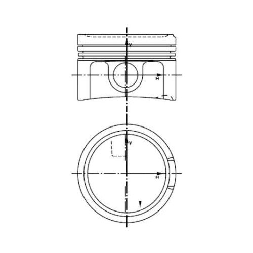 KOLBENSCHMIDT Kolben 99933620 für AUDI VW SEAT SKODA