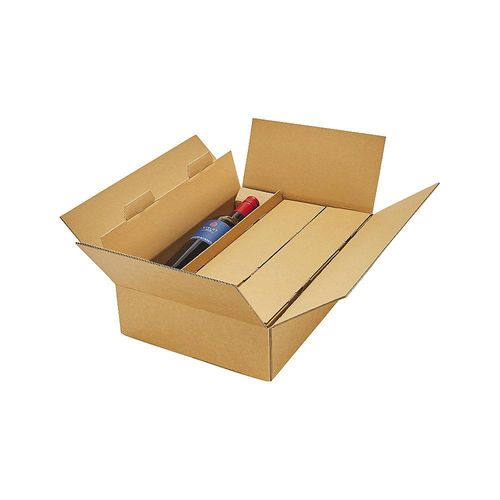 ratioform Weinflaschenkarton, braun, für 3 Flaschen, ab 40 Stk