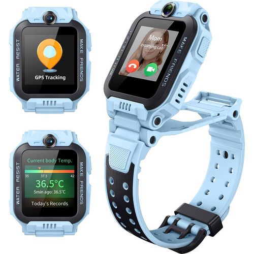 imoo Z7 Kinder-Smartwatch – HD-Videocall, GPS, Dual-Kamera, wasserdicht, Blau