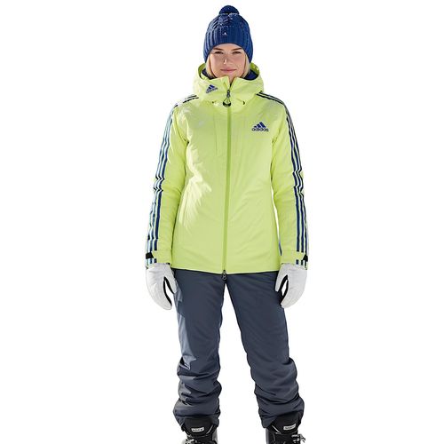 adidas Damen Skijacke Winterjacke Skisport Coach Jacke Gr.36 gelb-blau