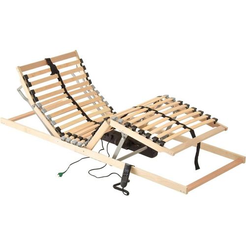 The Living Store Elektrischer Lattenrost mit 28 Latten 7 Zonen 100x200 cm