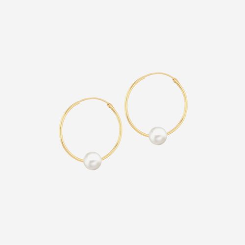 Creolen aus 375er Gold mit Perle