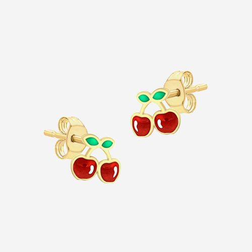 Ohrstecker aus 375er Gold in Kirschform