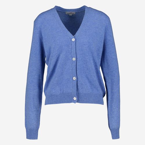Blaue Strickjacke aus Kaschmir