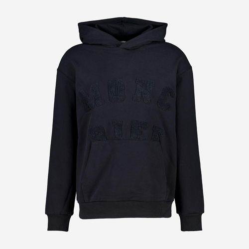 Dunkelgrauer Kapuzenpullover mit gesticktem Logo Image