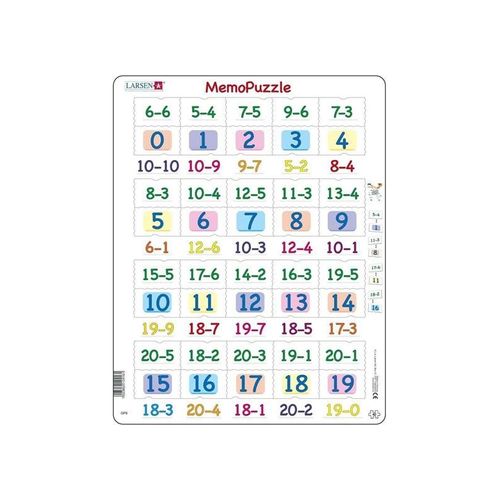 Selecta Play Larsen Memo Puzzle - Subtraction with Numbers from 0-20 40 pcs.