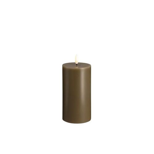 Moods & More LED pillar candle - Dark sand - 74x150 mm