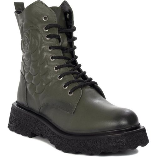 Arktiker Schnürstiefel Kaltfutter in grün, Gr. 40