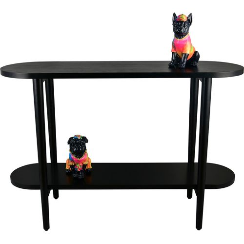 Konsolentisch MIRRORS AND MORE "ACTA", schwarz, B:110cm H:75cm, Tische, Konsolentisch