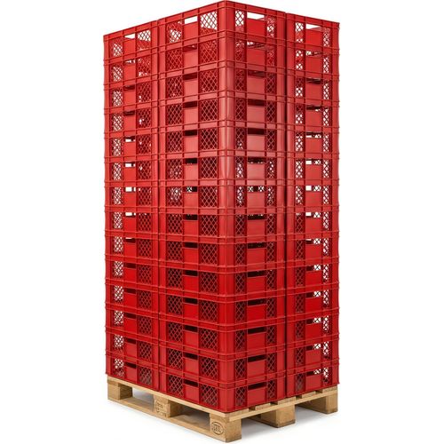 56 Stück Bäckerkisten / Brotkisten 600 x 400 x 150 mm in rot