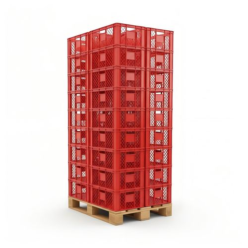 36 Stück Bäckerkisten / Brotkisten 600 x 400 x 230 mm in rot