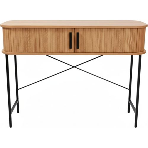 Konsole mit Schiebetüren SCAVA , geriffelt, 100 x 35 x 80,5 cm