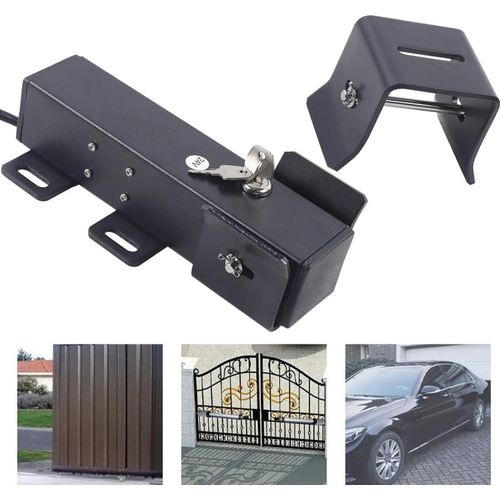 Automatischer Toröffner, robuster Q235-Stahl, IP44 wasserdicht, zwei Entriegelungsmethoden, schwarz