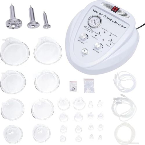 Vakuum Cupping Gerät - Brust- und Po-Pumpe - Brustvergrößerung - Po-Lifting - Schröpftherapie - Kunststoff - Weiß