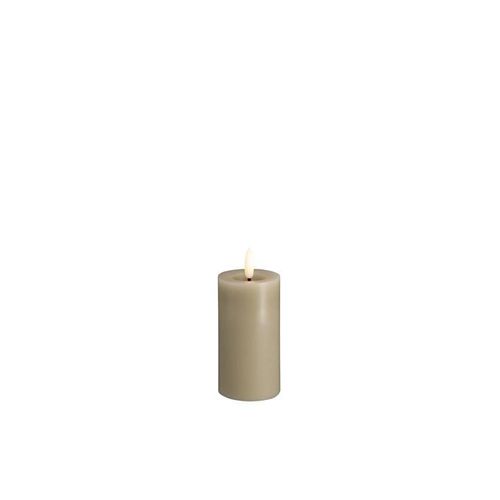 Moods & More LED pillar candle - Melted Kit grey - 49x100 m