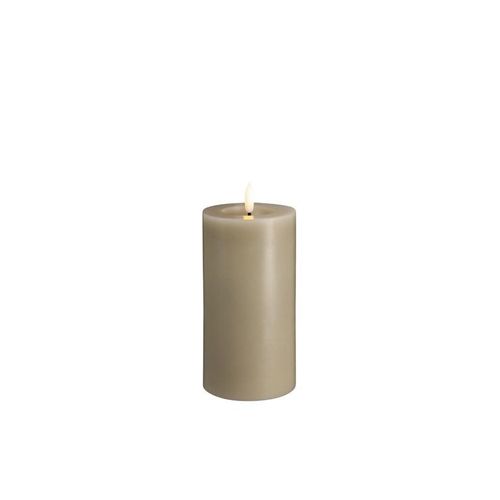 Moods & More LED pillar candle - Melted Kit grey - 74x150 mm