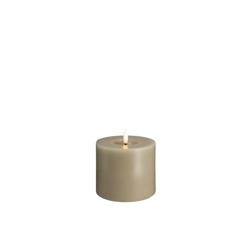Moods & More LED pillar candle - Melted Kit grey - 99x100 mm