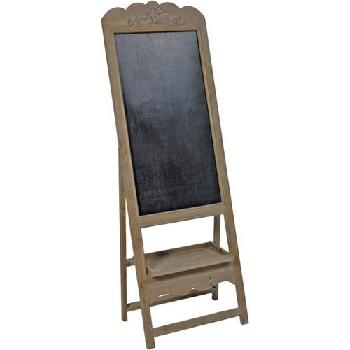 Casa Padrino Barock Gastronomie Tafel mit Ständer, Schreibtafel aus Holz, Antik-Look, braun