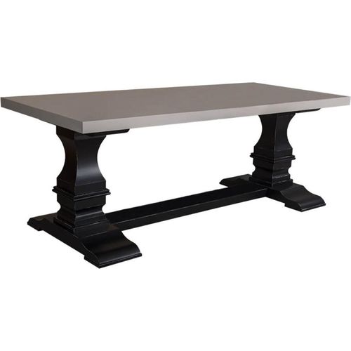 Casa Padrino Landhausstil Küchentisch Grau / Antik Schwarz 210 x 90 x H. 78 cm - Esstisch im Landhausstil