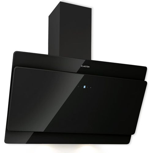 Klarstein Dunstabzugshaube, Abzugshaube Kopffrei, Leiser Dunstabzug, Dunstabzugshaube mit Filter, Wandhaube mit 3 Stufen, Dunstabzugshaube Abluft, Dunstabzugshaube 90 cm, 620 m³/h, 165 W, Schwarz
