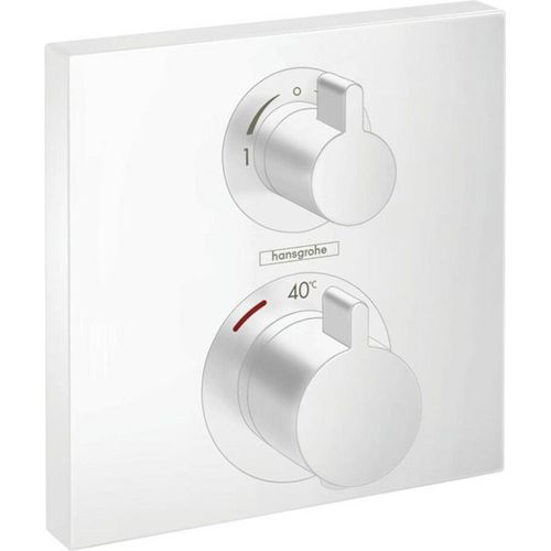 Thermostat Ecostat Square f UP-Thermostat 2 Verbraucher mattweiß mattweiß Fertigset 2 Verbraucher