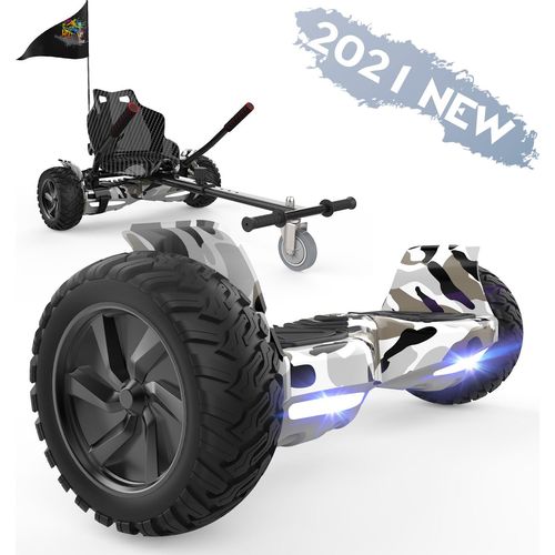 RCB Hoverboards SUV mit Sitz Hoverboards Off-Road, App-fähige Bluetooth Hoverboards, 8,5 '' Hummer + Hoverkart Go Kart für Self Balancing hoverboards