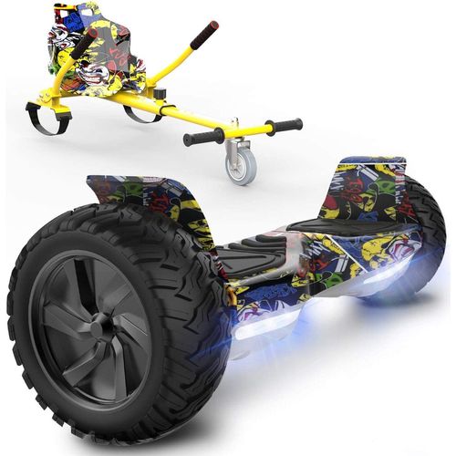 RCB Hoverboards SUV mit Sitz Hoverboards Off-Road, App-fähige Bluetooth Hoverboards, 8,5 '' Hummer + Hoverkart Go Kart für Self Balancing hoverboards