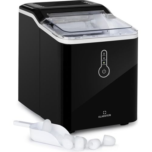 Klarstein Eiswürfelmaschine Klein, 1,5L Eiswürfelbereiter, Eiswürfelmaschine für Große Eiswürfel, Schnelle Mini-Eiswürfelmaschine, Leichte Reinigung, Eiswürfelbereiter 12kg Eis pro Tag