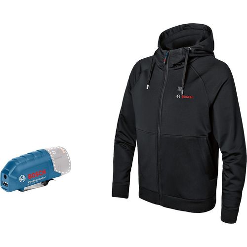 Bosch beheizbare Sweatjacke / Heizjacke GHH 12+18V XA (Basic Version) ohne Akku Gr. S schwarz