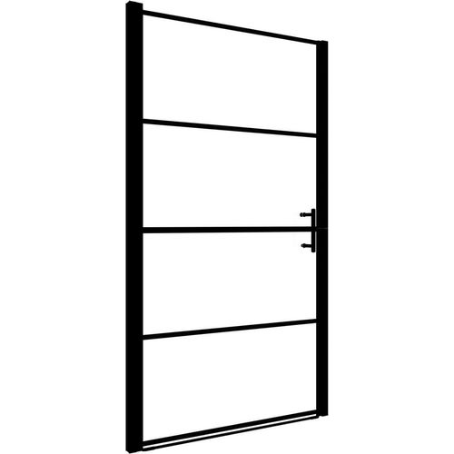 vidaXL Duschtür Hartglas 81×195 cm Schwarz