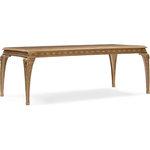 Casa Padrino Luxus Barock Esstisch Gold - Rechteckiger Barockstil Küchentisch - Luxus Esszimmer Möbel im Barockstil - Barock Esszimmer Möbel - Barock Einrichtung