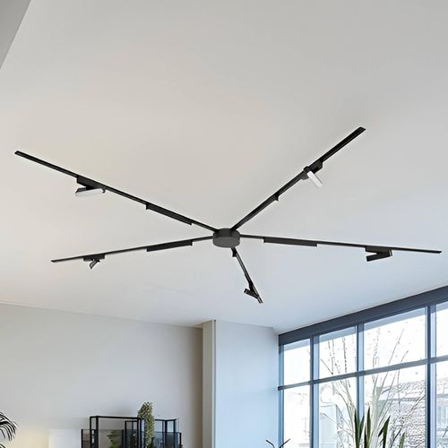 Schienensystem 48V Lumaro, Lichtleiste, 10-flg., schwarz