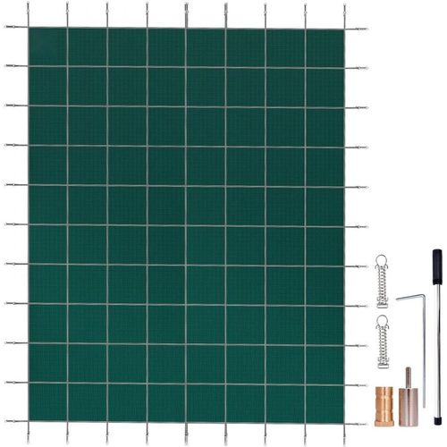 Schwimmbadabdeckung - Grünes Winteroutdoor-Rechteck 4,87x9,75m - Schützt Ihren Pool in Haus, Garten, Hotel - Passend für alle Poolarten.