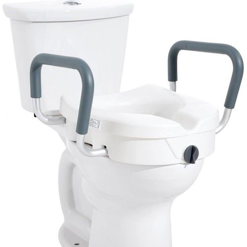Toilettensitzerhöhung 12,7 cm - bis 158 kg - für runde und ovale Toiletten - ergonomisch - Sitzfläche für mehr Komfort
