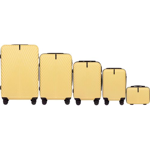 Wings Swan ICE CREAM Koffer Set 5-teilig ABS+, Rollensafty & Zahlenschloss