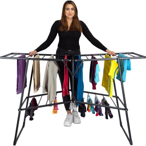 ROSITA zweistufiger Wäschetrockner, schwarz