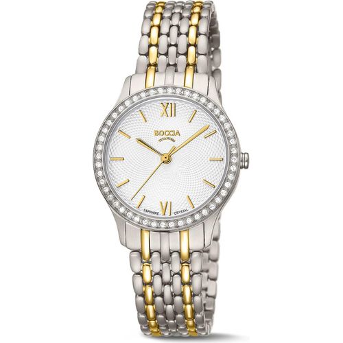 Boccia Armbanduhr Damen Trend 3376-02 Titan, Teil-Goldplattiert