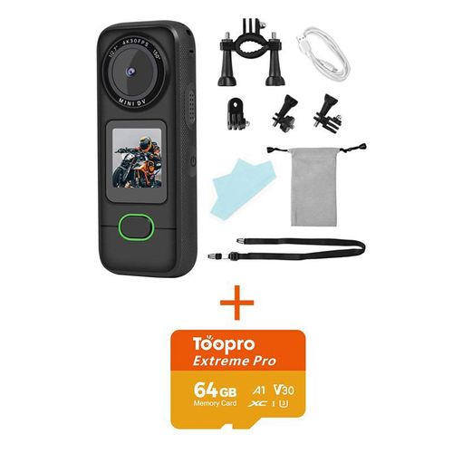 AIORBER 4K Action Kamera mit 1.4'' Touchscreen, WIFI, 20MP Fotos, IPX6 wasserdicht, Dual Mikrofone, 1800mAh Akku, SLO-MO & Time-Lapse, Schwarz